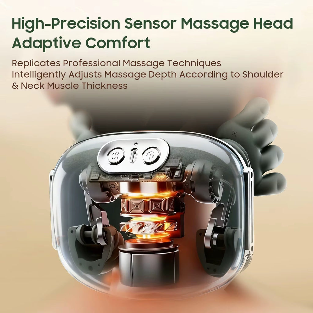 Bionic Finger Neck Shoulder Massager Wireless Neck Cervical Trapezius Kneading Massage Shawl Brushless Motor Neck Massager